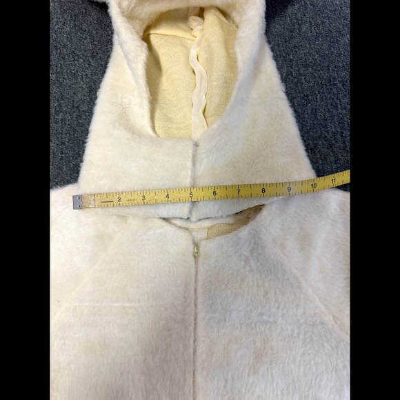 Vintage White Bunny Rabbit Costume w wired Ears Halloween Easter Short Adult - Picture 6 of 16